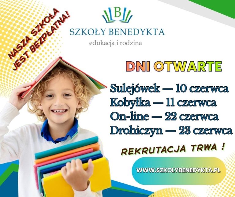 Dni Otwarte w Szkołach Benedykta w czerwcu! 