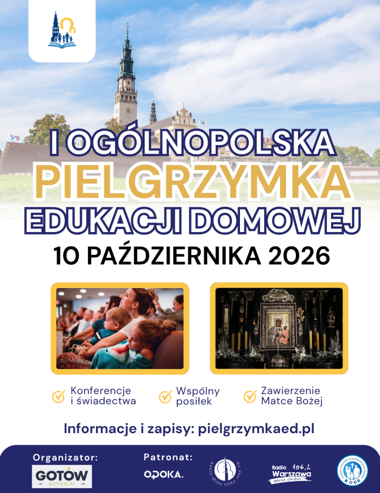 Szkoły Benedykta dołączają do I Ogólnopolskiej Pielgrzymki Edukacji Domowej  